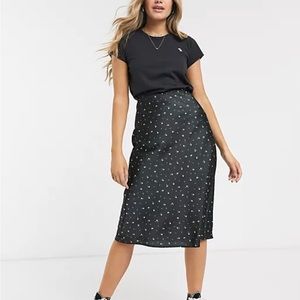 Abercrombie satin midi skirt